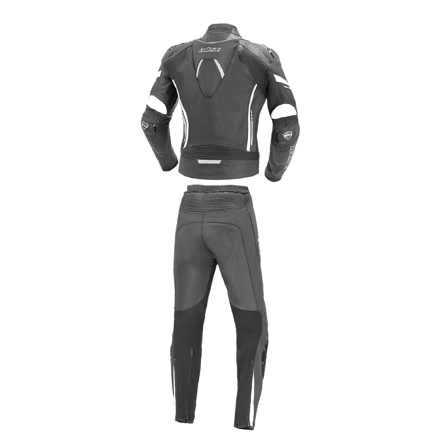 BÜSE Imola Damen Motorrad-Lederkombi 2 tlg. schwarz/weiß mit Protektoren