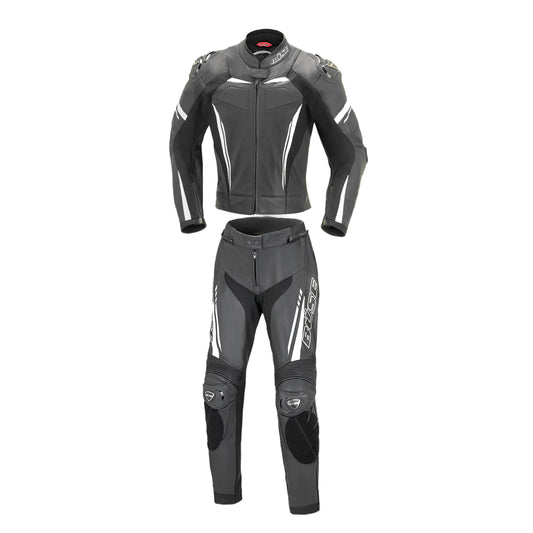 BÜSE Imola Damen Motorrad-Lederkombi 2 tlg. schwarz/weiß mit Protektoren