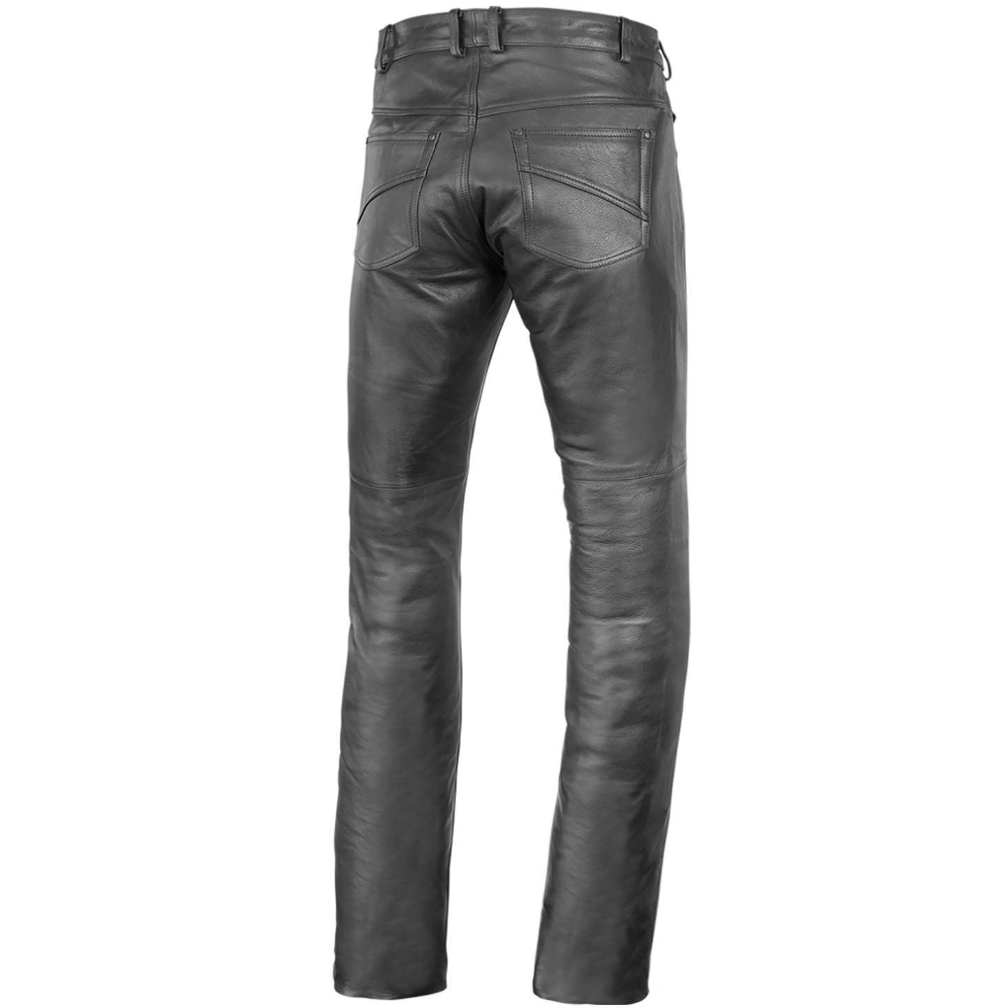 BÜSE Lederjeans schwarz 5-Pocket Style ohne Knienaht