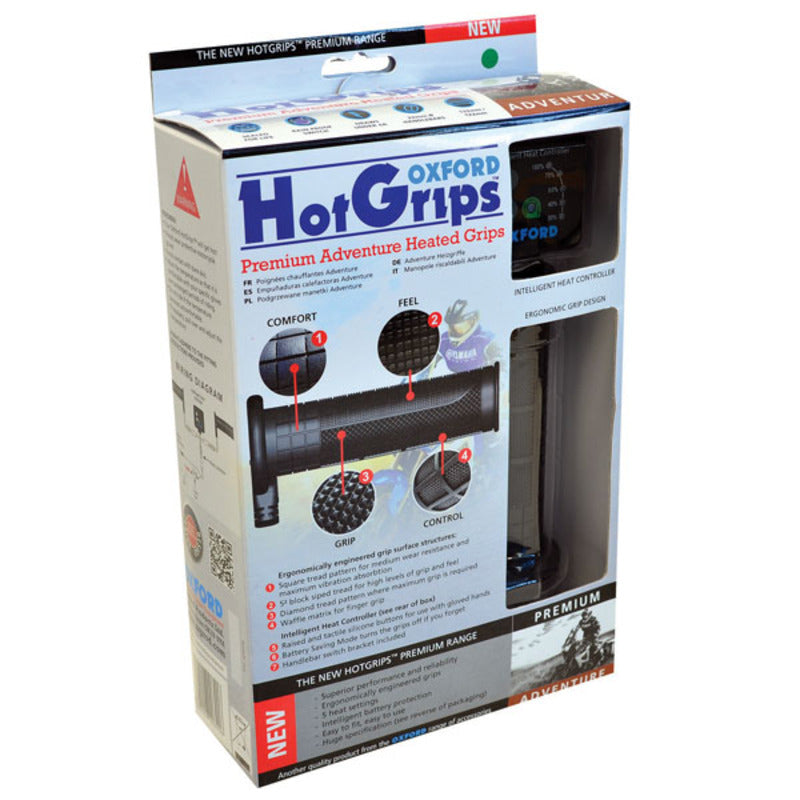 Oxford HotGrips Premium Adventure – Motorrad Heizgriffe 22 mm