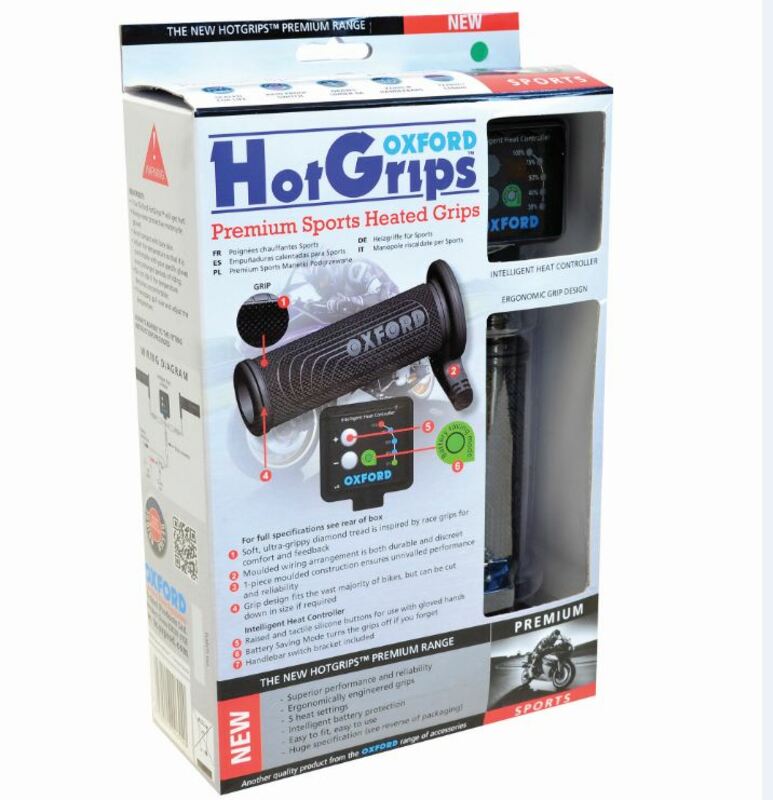 Oxford HotGrips Premium Sport – Motorrad Heizgriffe 22 mm