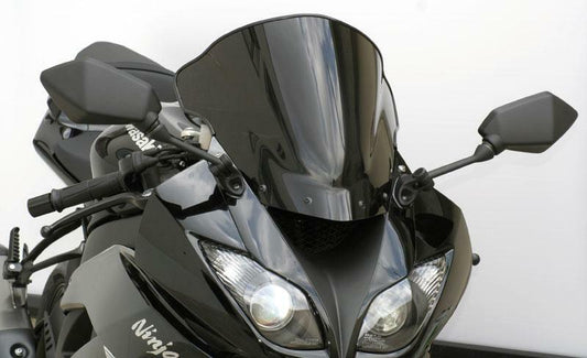 MRA Racingscheibe "R" schwarz passend für Kawasaki ZX-10R 08-10 ZX-6R 636 09-18