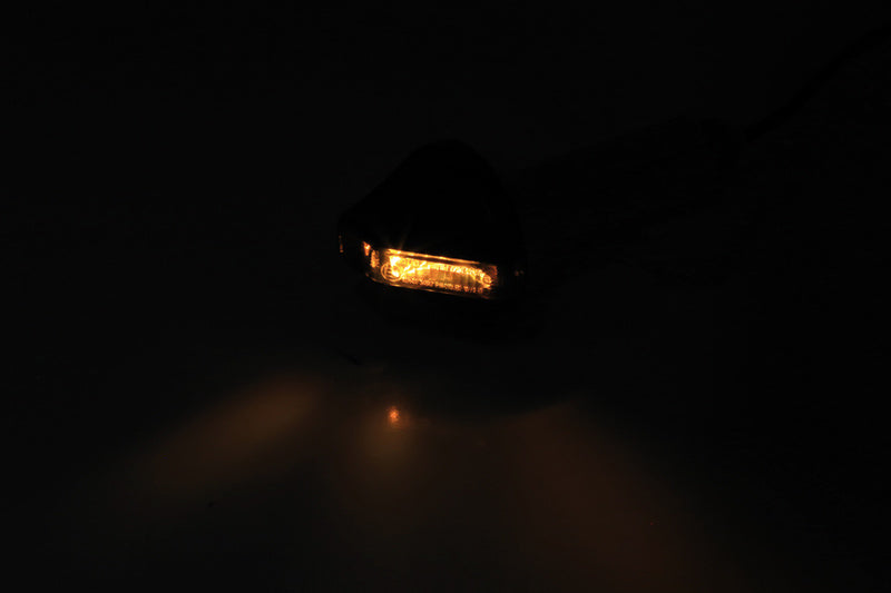 HIGHSIDER Motorrad LED Lenkerendenblinker Flight Schwarz E-geprüft (Paar)