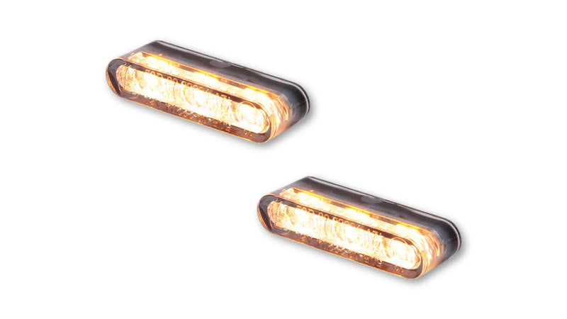 HIGHSIDER Star-MX1 Pro Motorrad LED Blinker/Positionslicht 2in1 Schwarz (Paar)