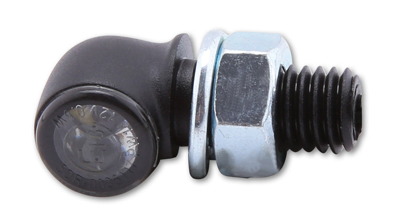 HIGHSIDER Motorrad LED Blinker Proton Two Schwarz Glas Rauchgrau (Paar)