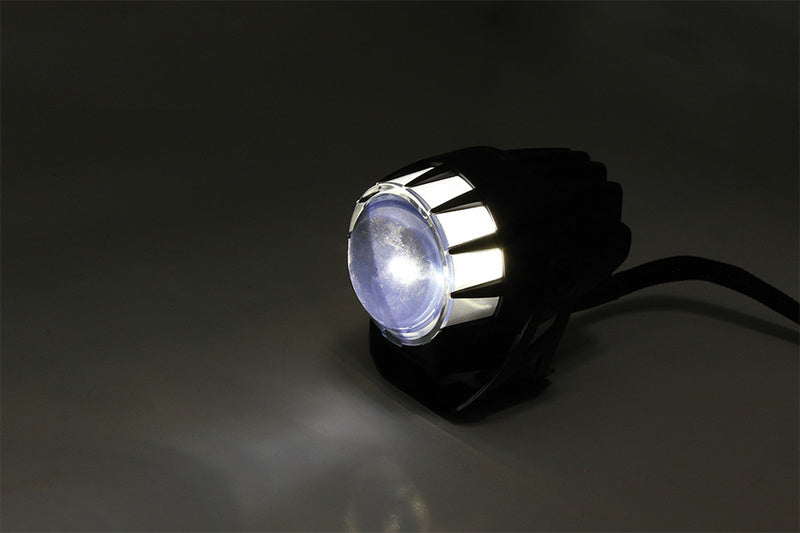 Highsider 45 mm Dual-Stream Motorrad LED Scheinwerfer Schwarz E-geprüft