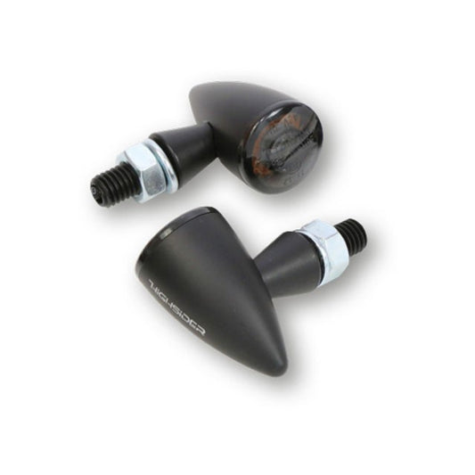 HIGHSIDER Apollo Bullet Motorrad LED Rücklicht Bremslicht Blinker 3in1 Schwarz