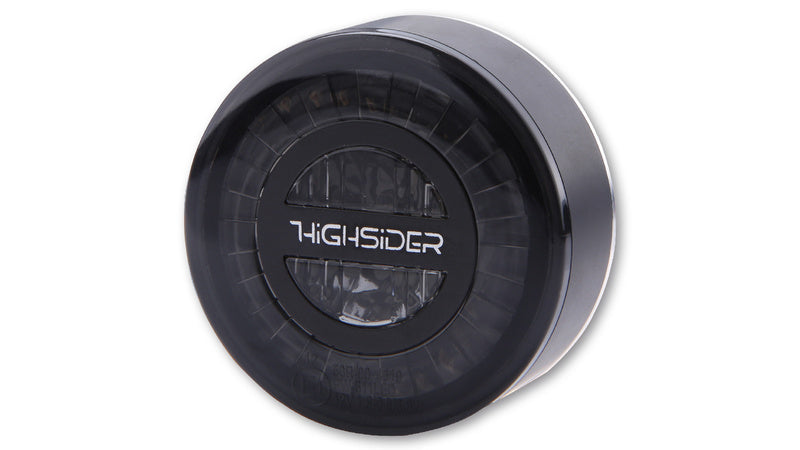 HIGHSIDER Rocket Module Motorrad LED Rücklicht Blinker 3in1 Schwarz Getönt Paar