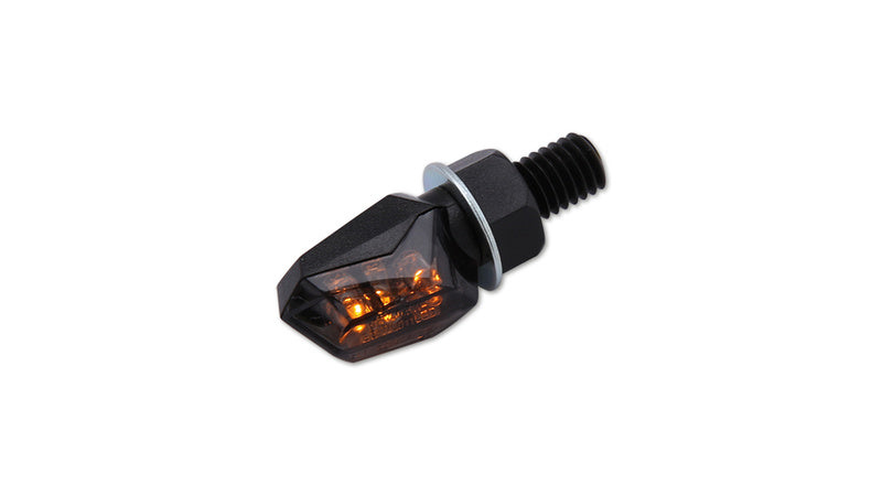 SHIN YO Tiny Motorrad LED Blinker Schwarz Rauchgrau E-geprüft Paar