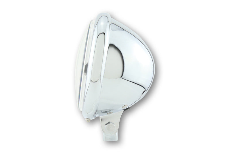 HIGHSIDER 5 3/4 Zoll Motorrad LED Scheinwerfer Bates Style Typ 5, Chrom