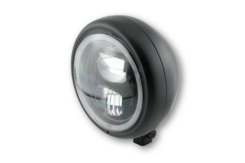 Highsider 5 3/4 Zoll Pecos Typ 7 Motorrad LED Scheinwerfer Schwarz E-geprüft