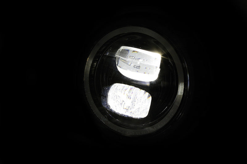 Highsider 5 3/4 Zoll Pecos Typ 7 Motorrad LED Scheinwerfer Schwarz E-geprüft