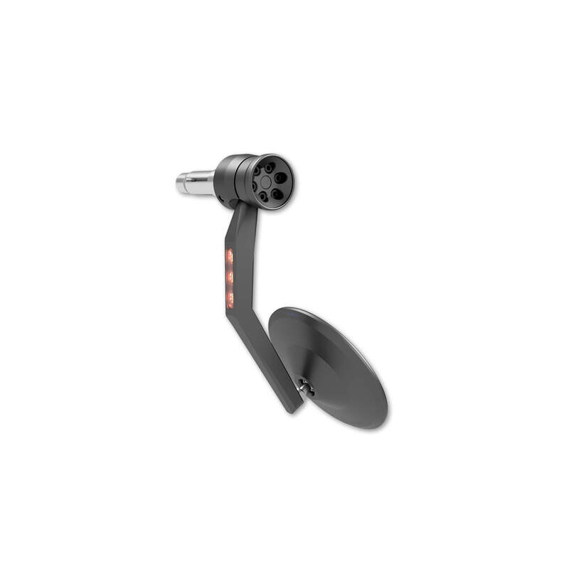 HIGHSIDER Montana-RIM Motorrad Lenkerendenspiegel Schwarz LED-Blinker (1Stck.)