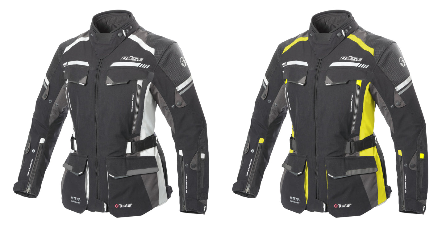 BÜSE Highland II Motorrad-Textiljacke Damen wasserdicht mit Protektoren