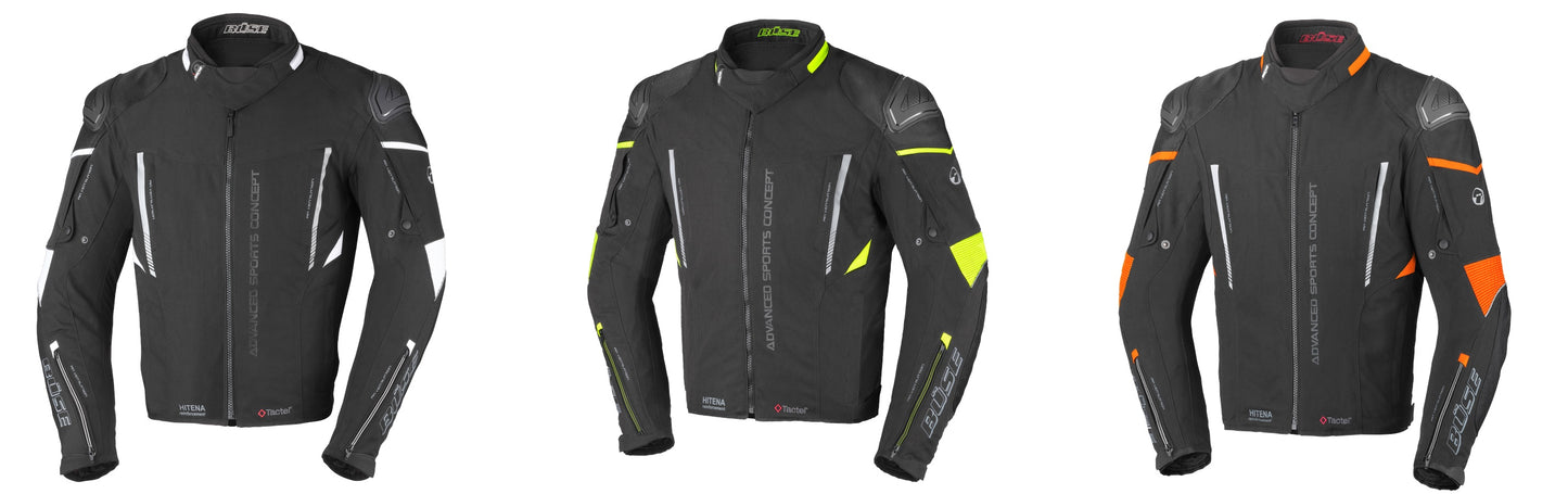 BÜSE Rocca Motorrad-Textiljacke wasserdicht mit Protektoren