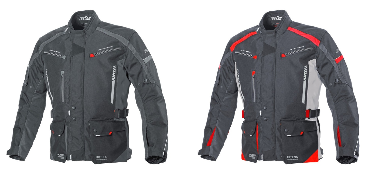 BÜSE Torino II Motorrad-Textiljacke wasserdicht mit Protektoren