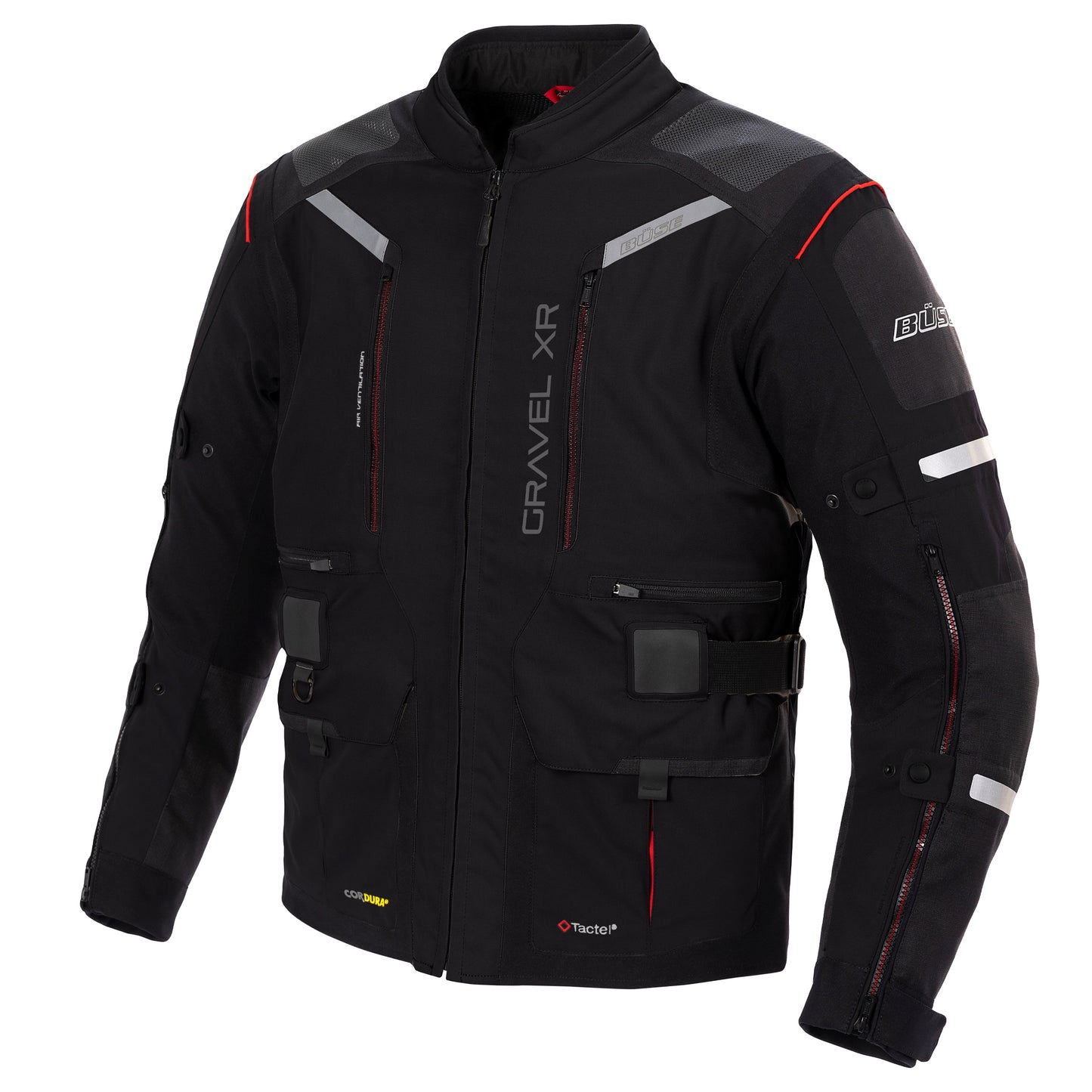 BÜSE Gravel XR Motorrad-Textiljacke wasserdicht mit Protektoren