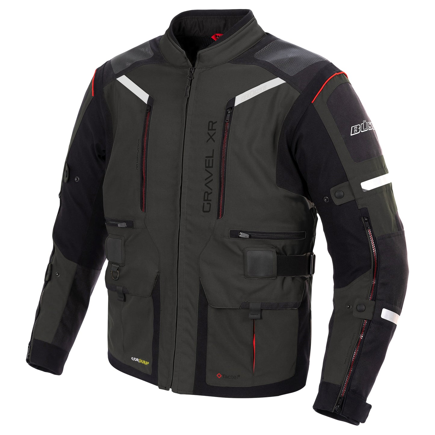 BÜSE Gravel XR Motorrad-Textiljacke wasserdicht mit Protektoren