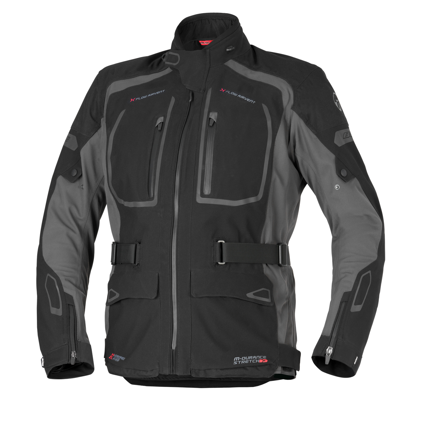 BÜSE Riva Lite Motorrad-Textiljacke Damen schwarz/anthrazit mit Protektoren