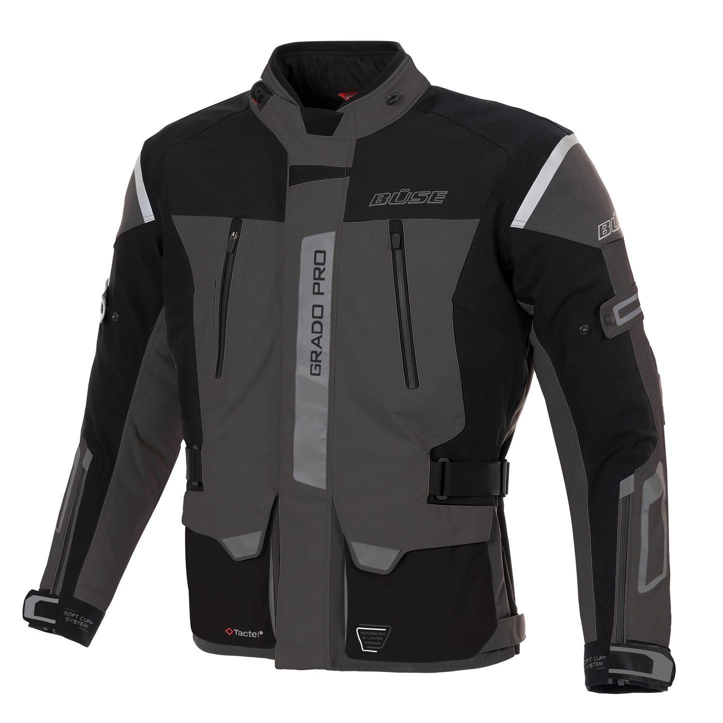 BÜSE Grado Pro Motorrad-Textiljacke wasserdicht mit Protektoren