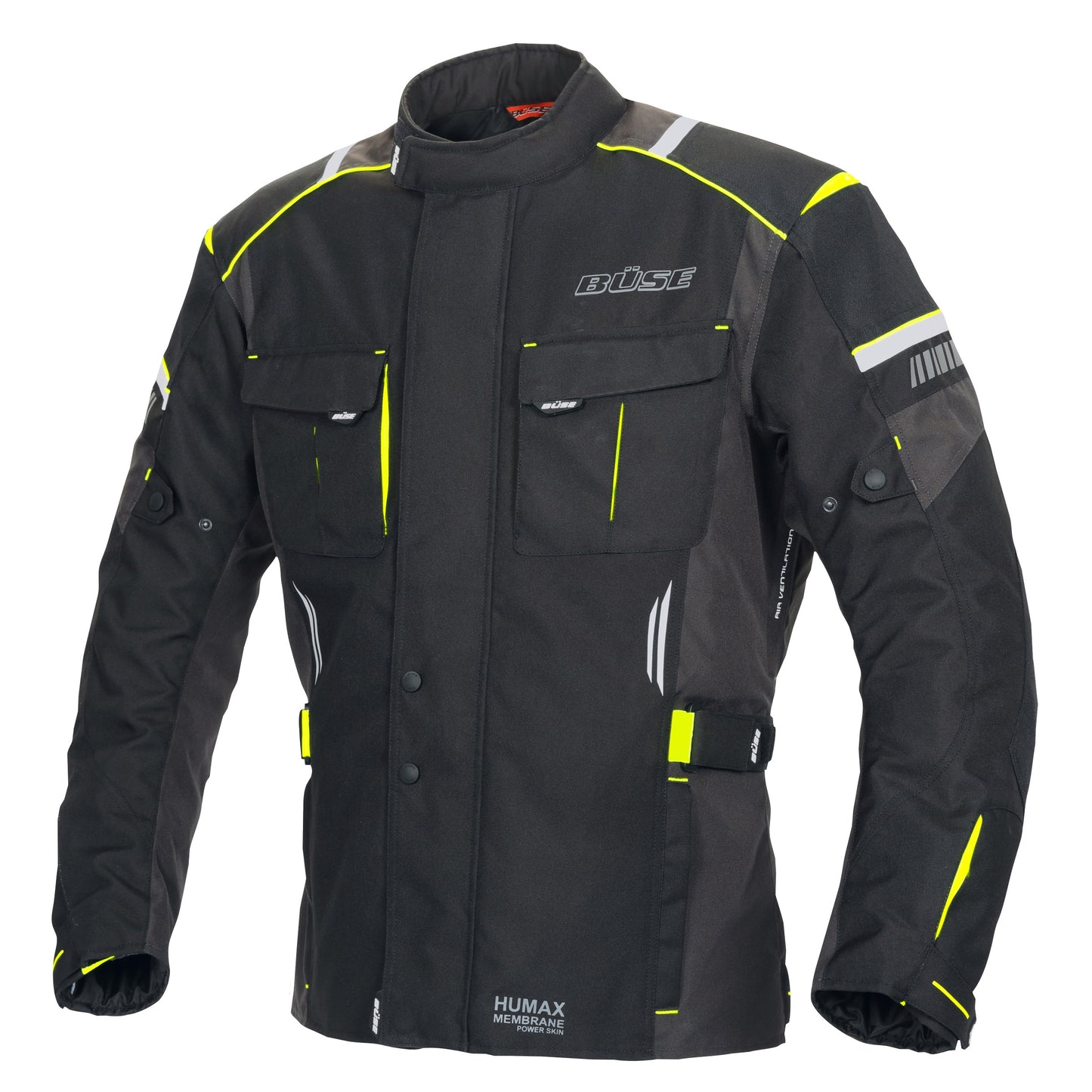 BÜSE Breno Pro Motorrad-Textiljacke wasserdicht mit Protektoren