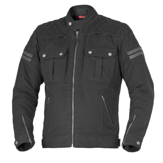 BÜSE Blackpool II Motorrad-Textiljacke schwarz wasserabweisend mit Protektoren