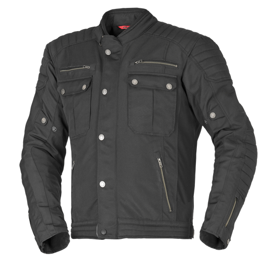 BÜSE Carson II Motorrad-Textiljacke schwarz wasserdicht mit Protektoren