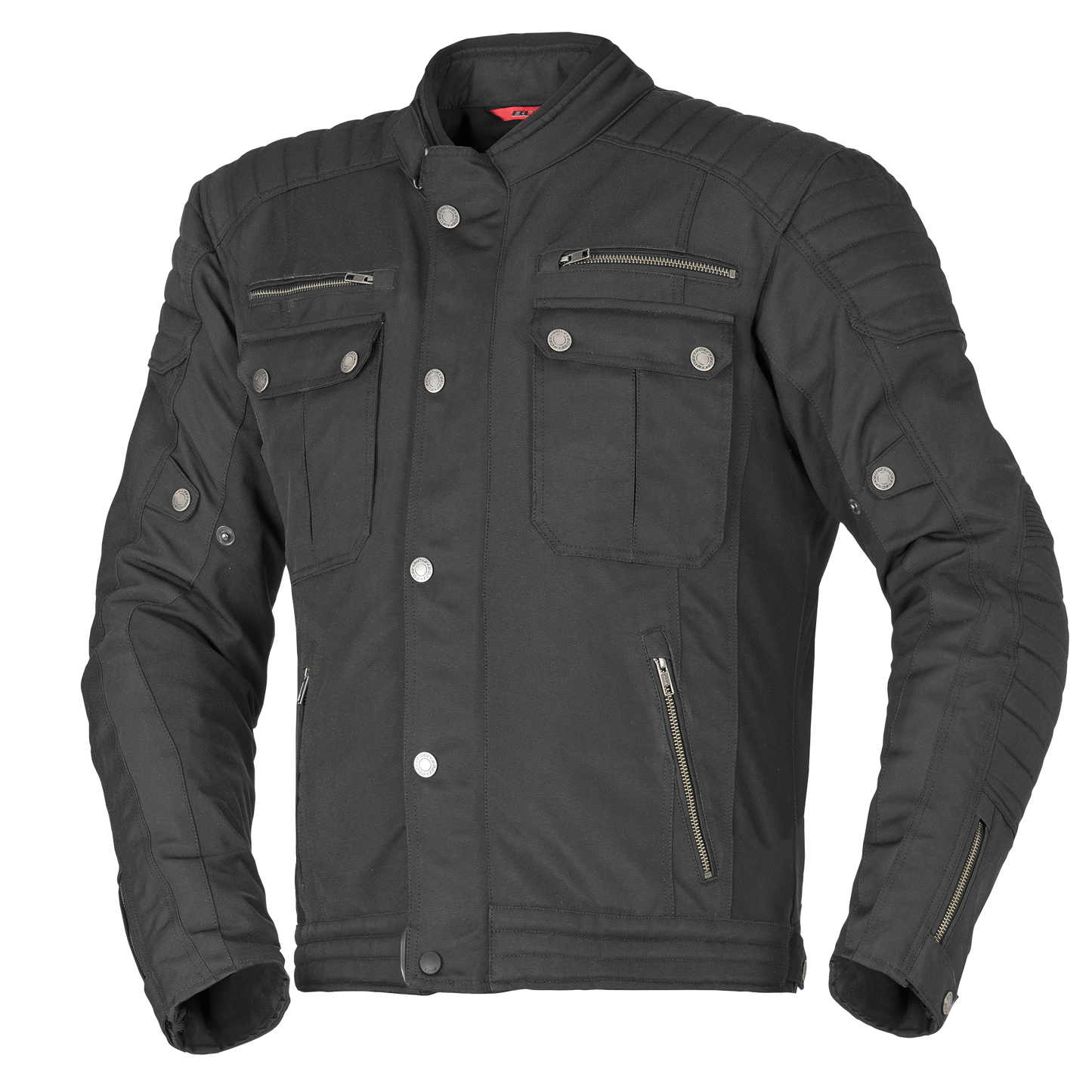 BÜSE Carson II Motorrad-Textiljacke schwarz wasserdicht mit Protektoren