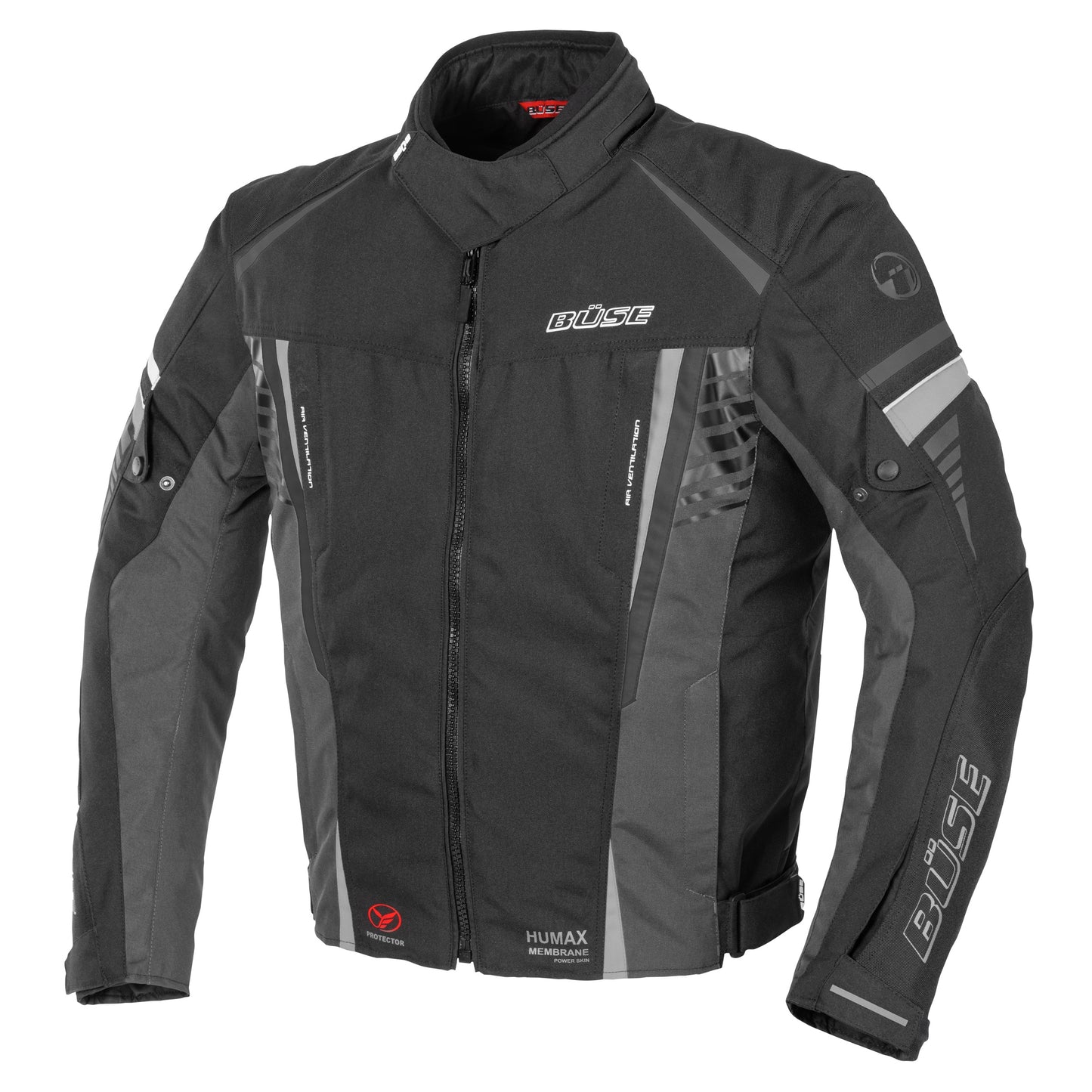 BÜSE Miles Motorrad-Textiljacke wasserdicht mit Protektoren