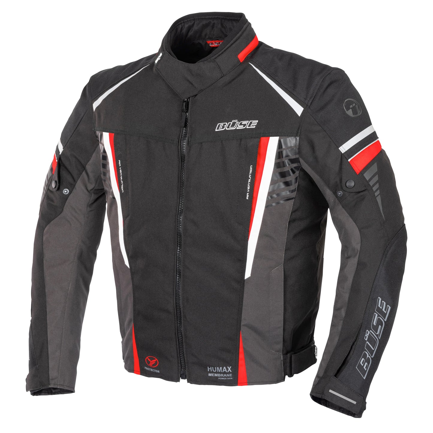 BÜSE Miles Motorrad-Textiljacke wasserdicht mit Protektoren