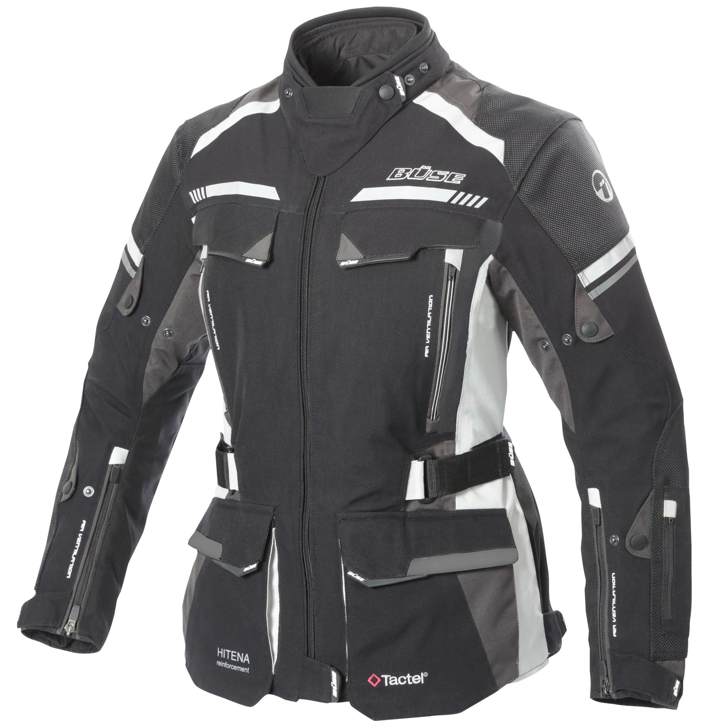 BÜSE Highland II Motorrad-Textiljacke Damen wasserdicht mit Protektoren