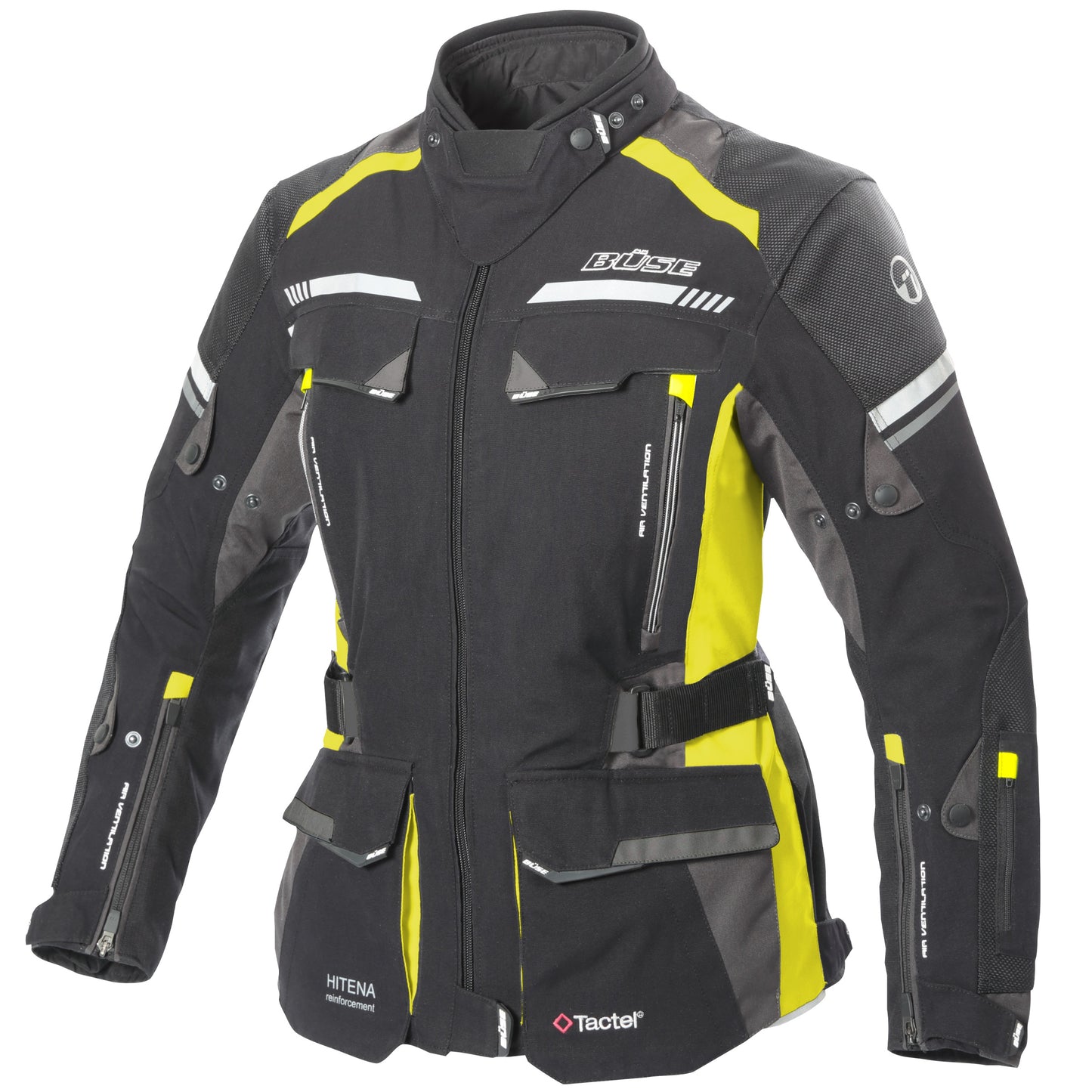 BÜSE Highland II Motorrad-Textiljacke Damen wasserdicht mit Protektoren