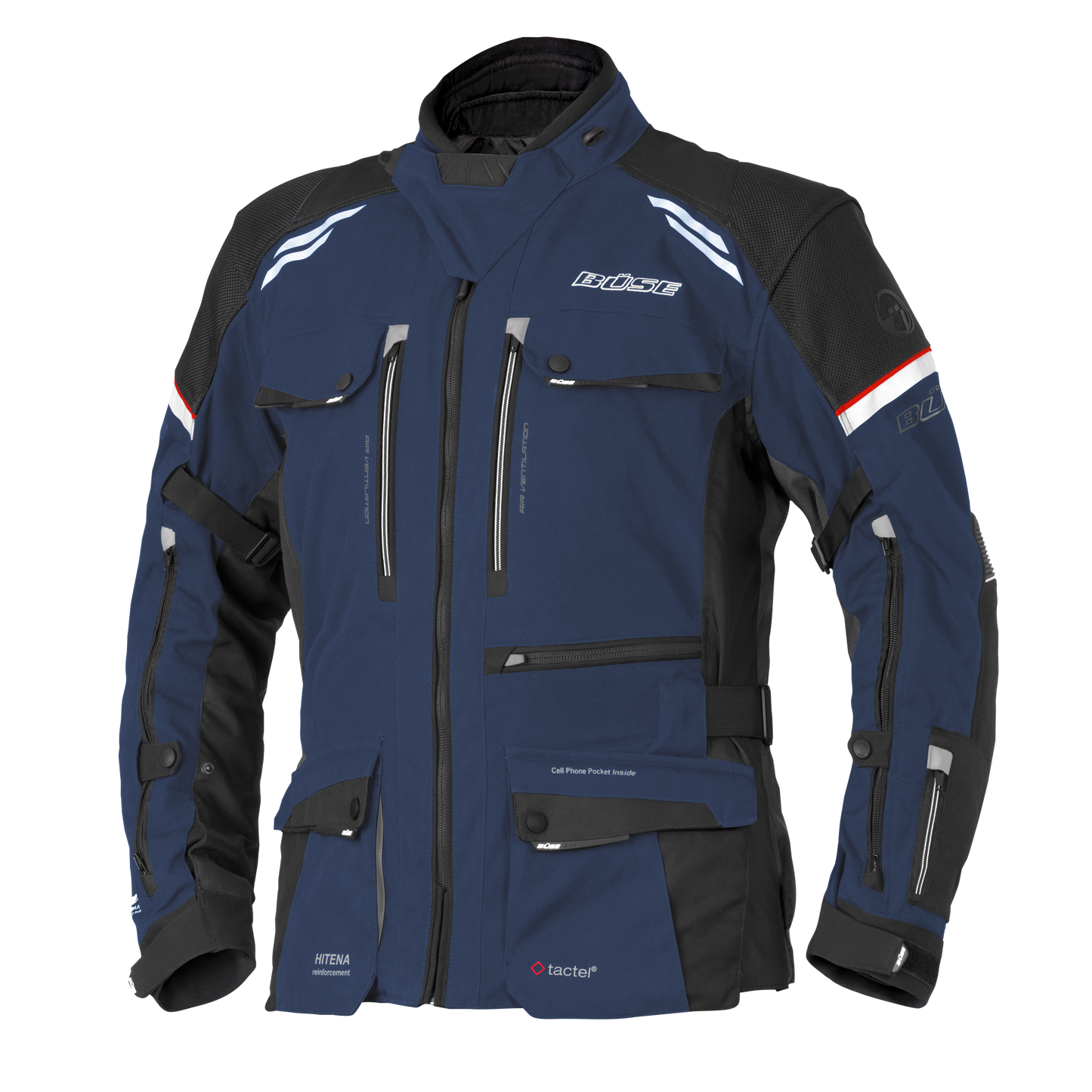 BÜSE Highland III Motorrad-Textiljacke wasserdicht mit Protektoren