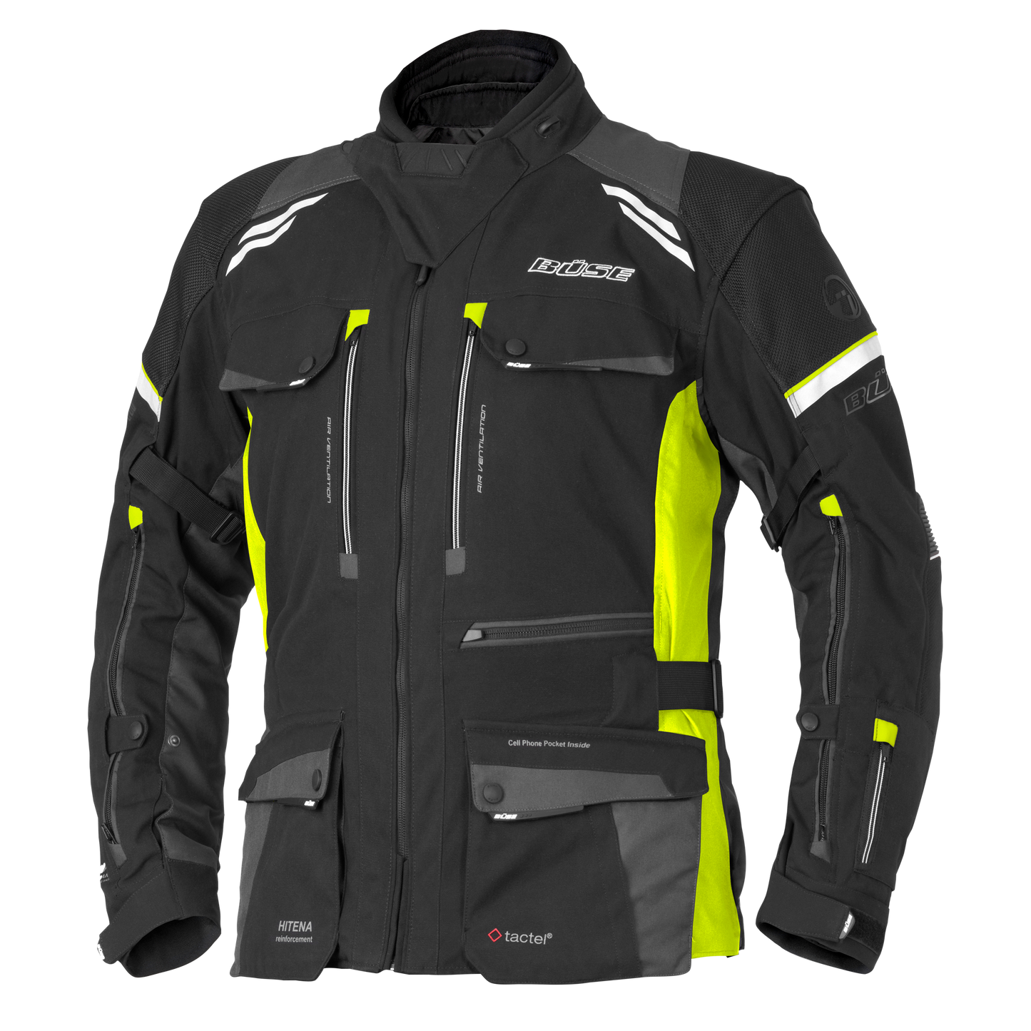 BÜSE Highland III Motorrad-Textiljacke wasserdicht mit Protektoren