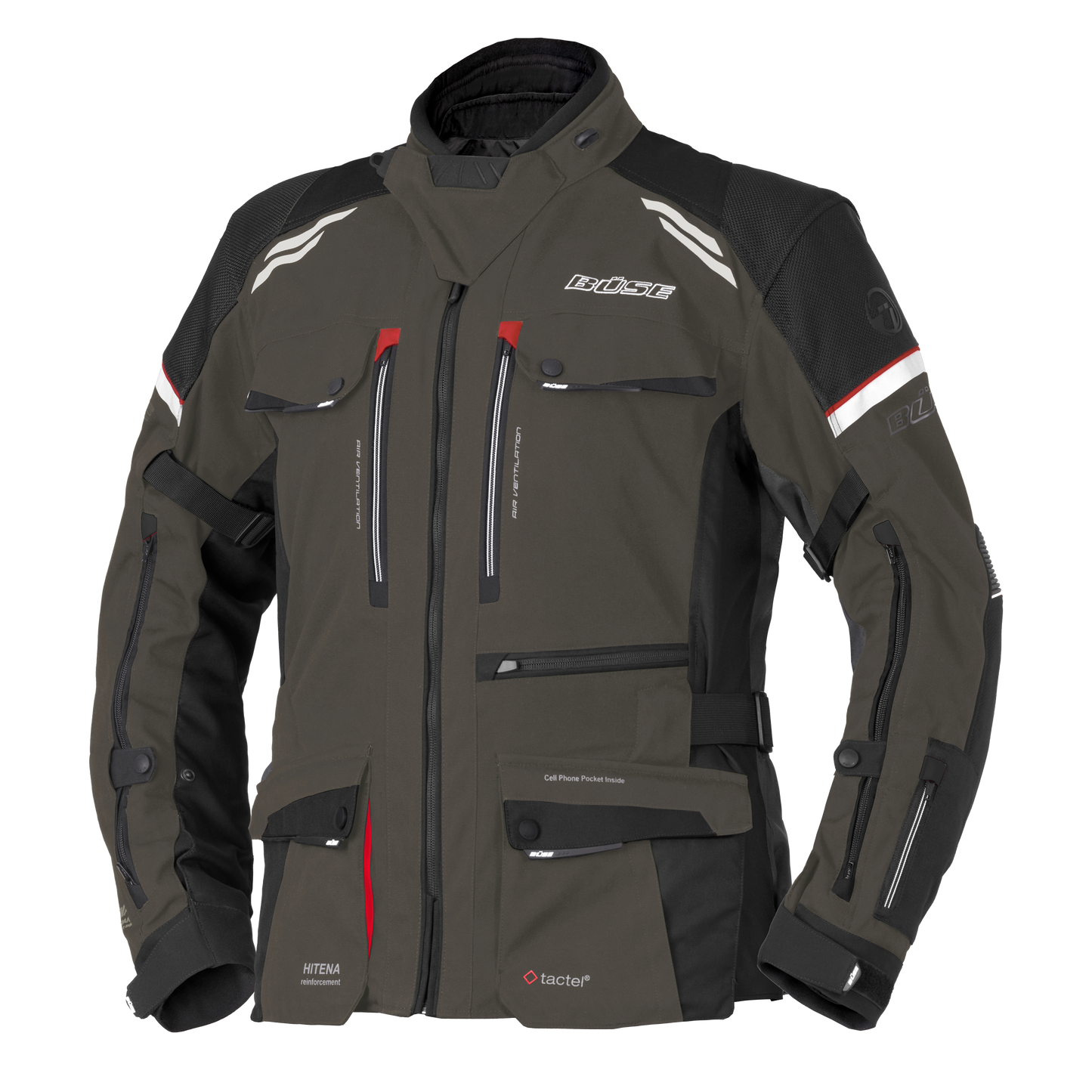 BÜSE Highland III Motorrad-Textiljacke wasserdicht mit Protektoren
