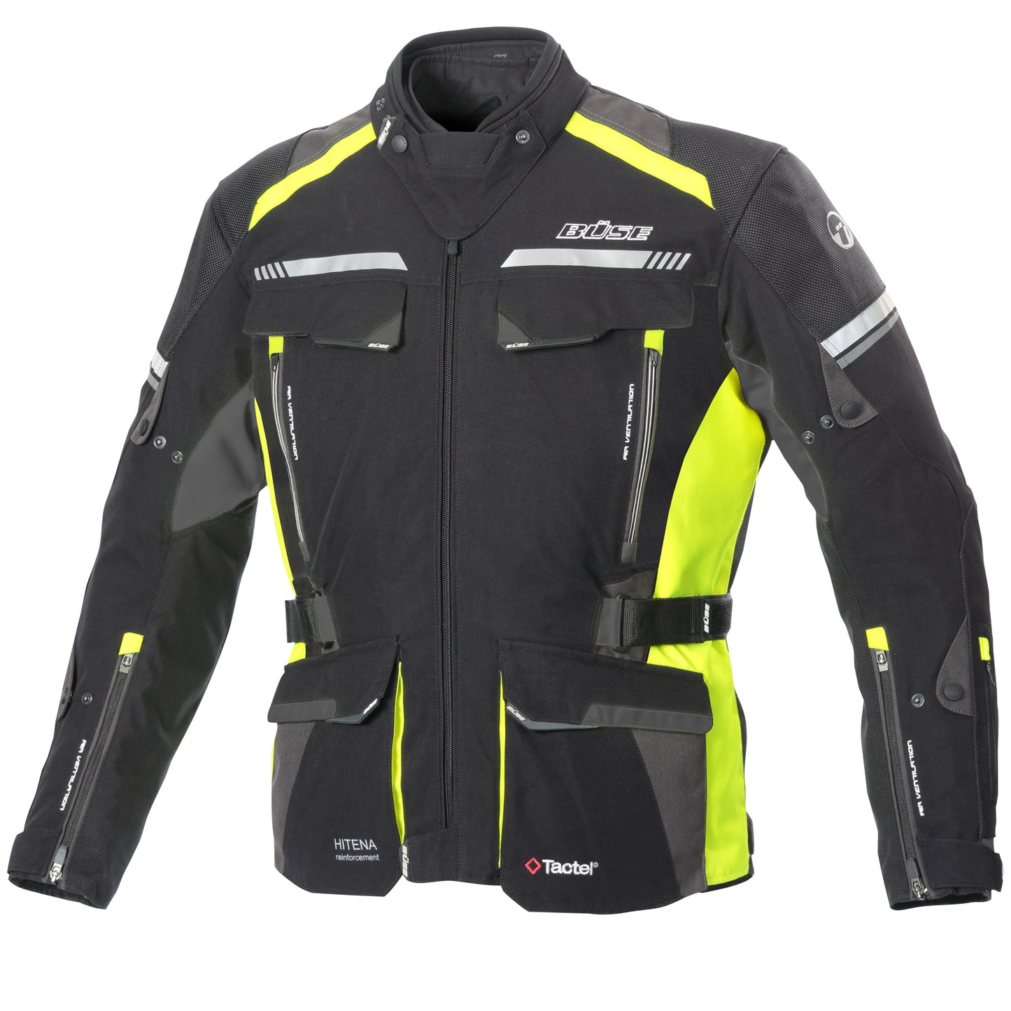 BÜSE Highland II Motorrad-Textiljacke wasserdicht mit Protektoren