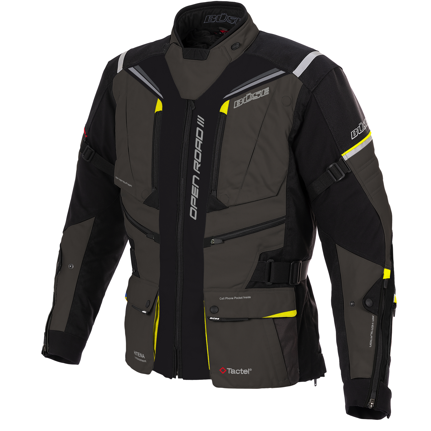 BÜSE Open Road III Motorrad-Textiljacke wasserdicht mit Protektoren