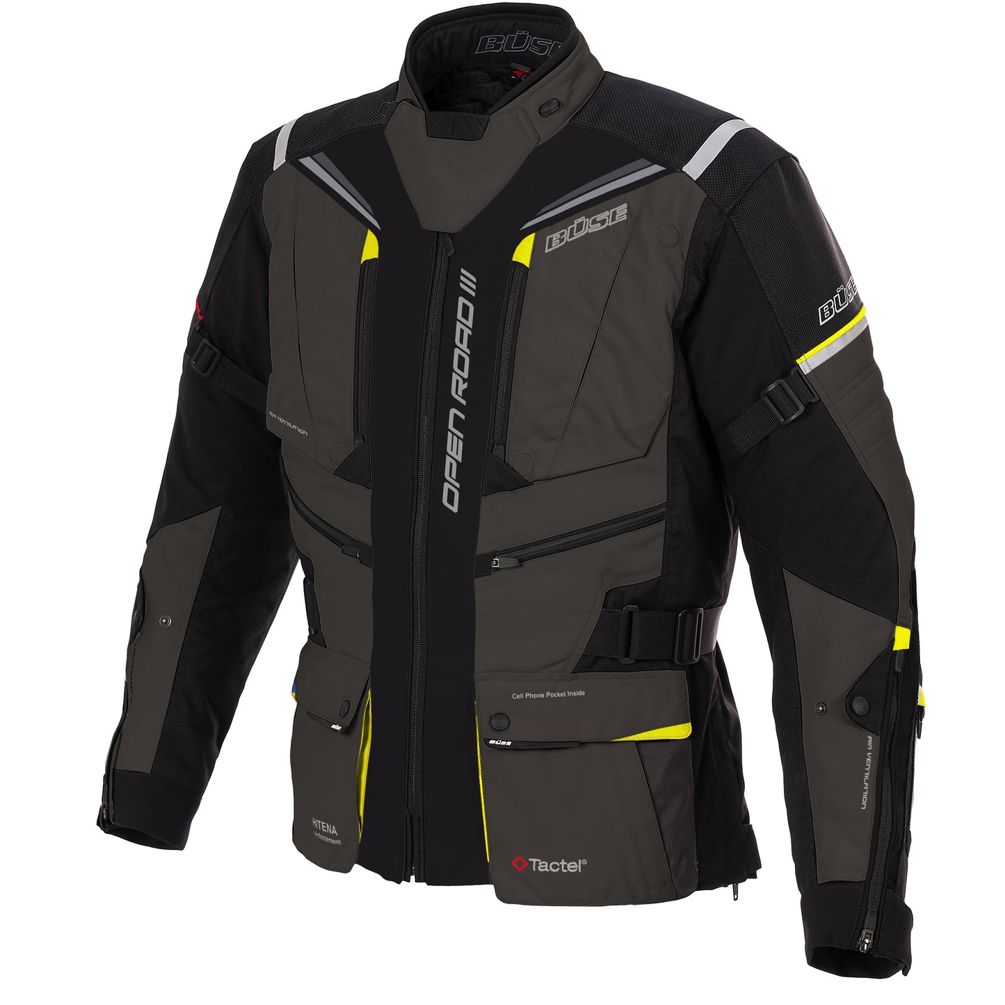 BÜSE Open Road III Motorrad-Textiljacke wasserdicht mit Protektoren