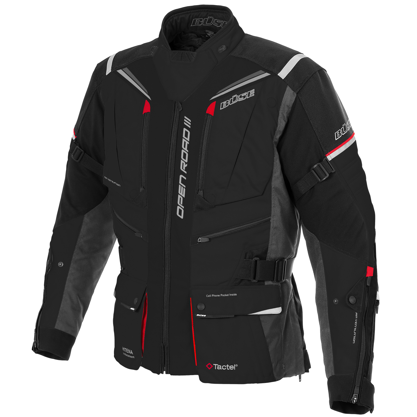 BÜSE Open Road III Motorrad-Textiljacke Damen wasserdicht mit Protektoren