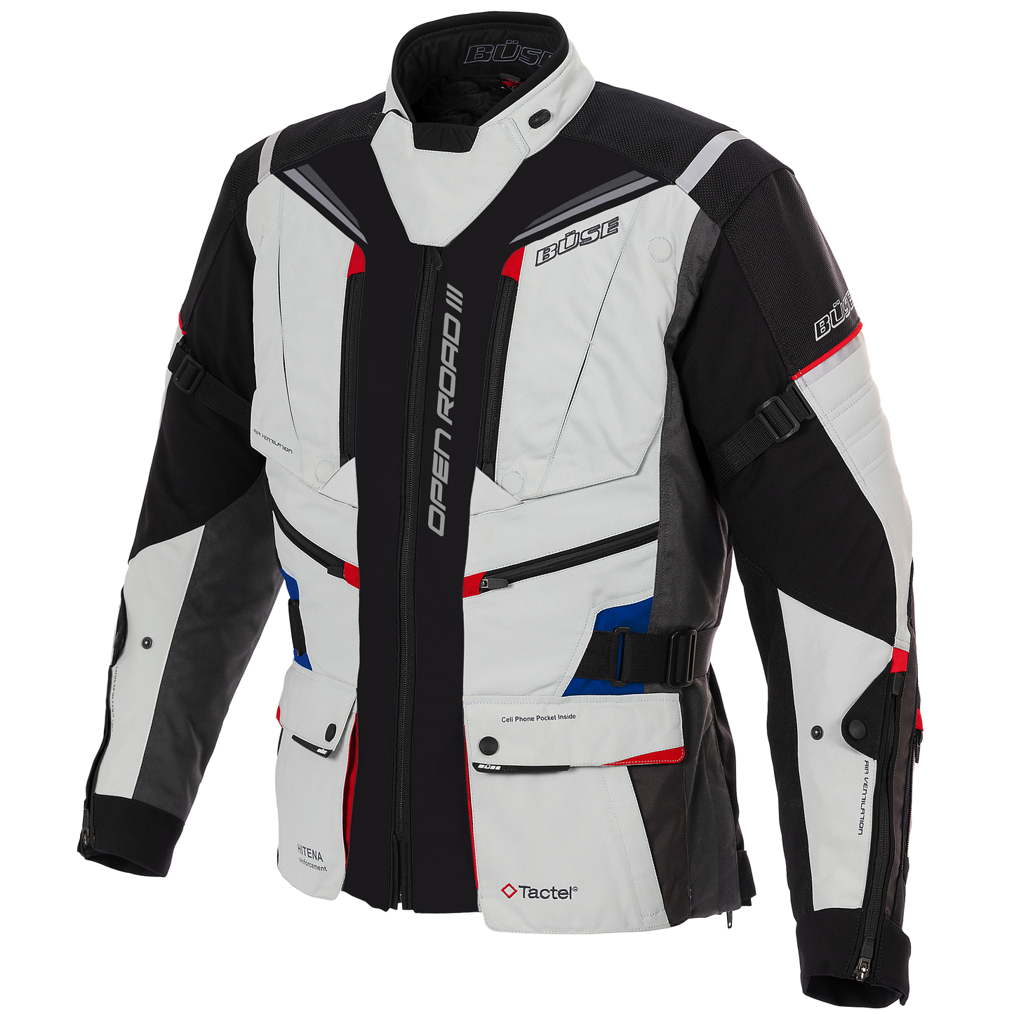 BÜSE Open Road III Motorrad-Textiljacke Damen wasserdicht mit Protektoren