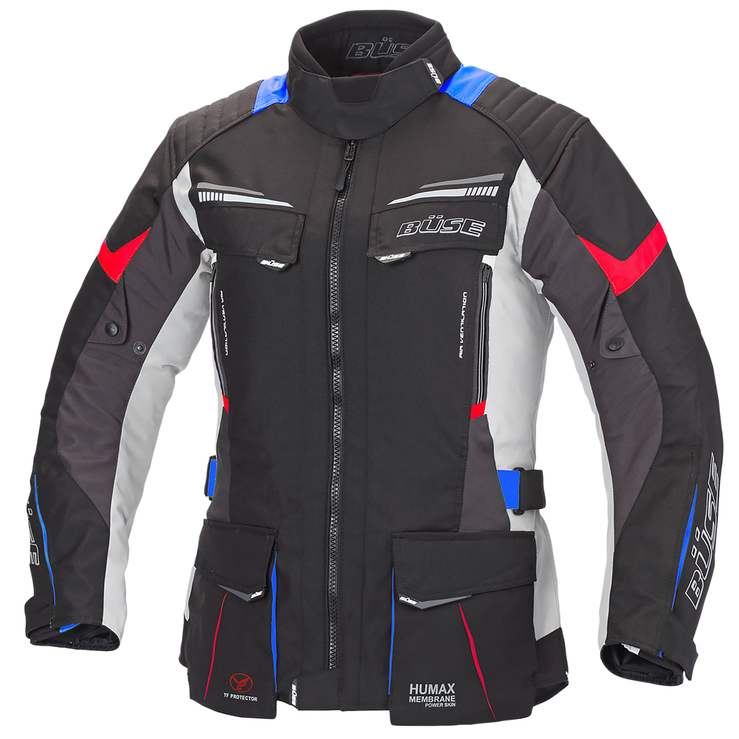 BÜSE Lago Pro Motorrad-Textiljacke Damen wasserdicht mit Protektoren