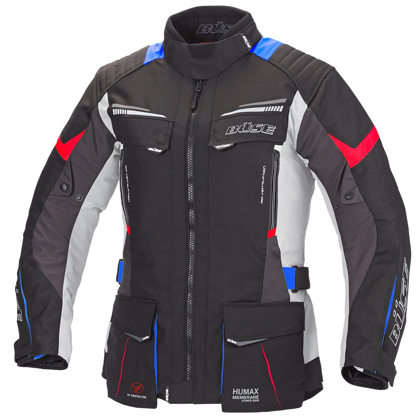 BÜSE Lago Pro Motorrad-Textiljacke Damen wasserdicht mit Protektoren