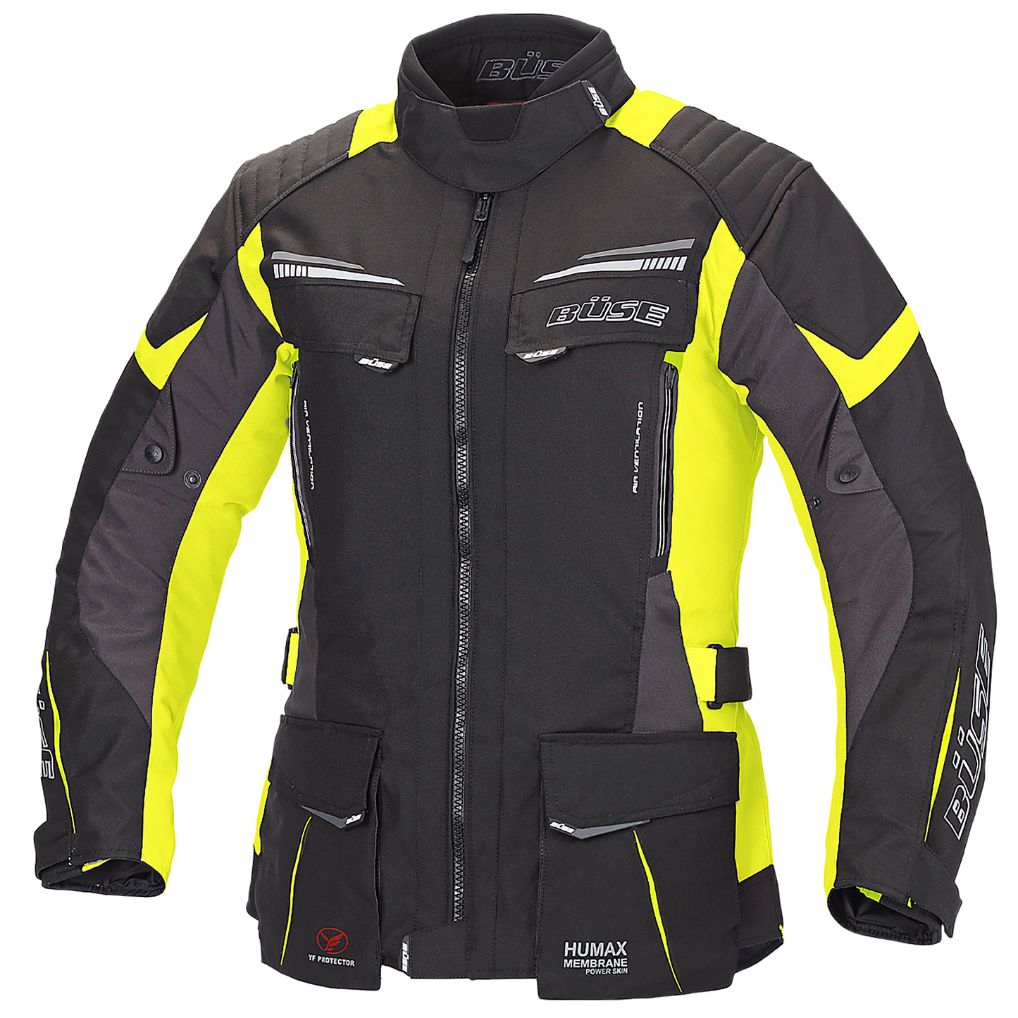 BÜSE Lago Pro Motorrad-Textiljacke Damen wasserdicht mit Protektoren