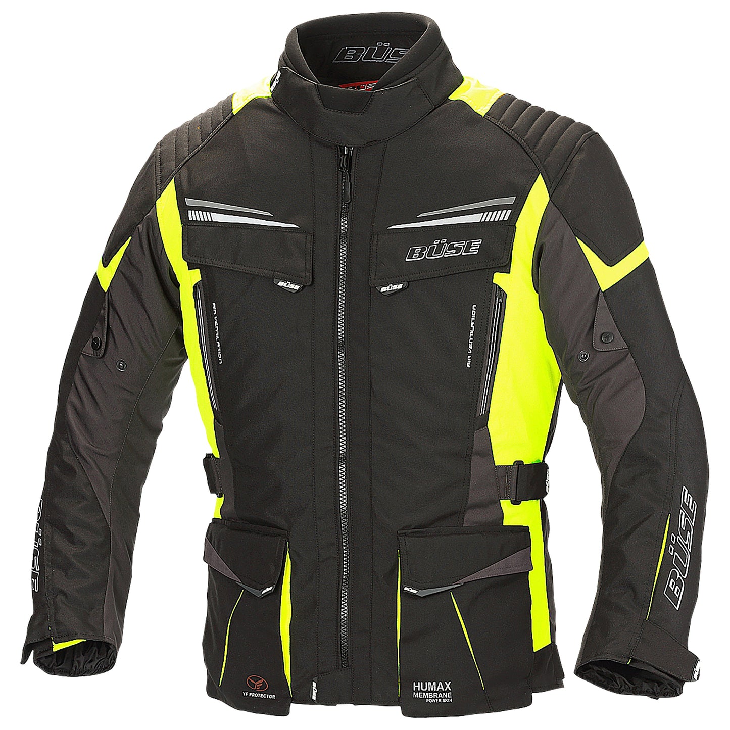 BÜSE Lago Pro Motorrad-Textiljacke wasserdicht mit Protektoren