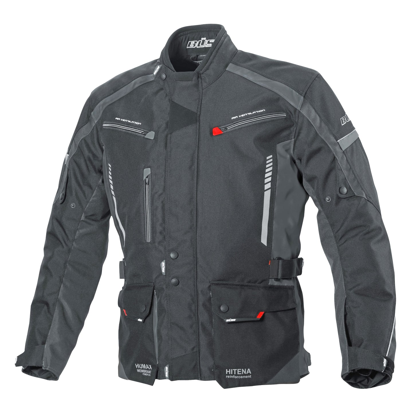 BÜSE Torino II Motorrad-Textiljacke wasserdicht mit Protektoren