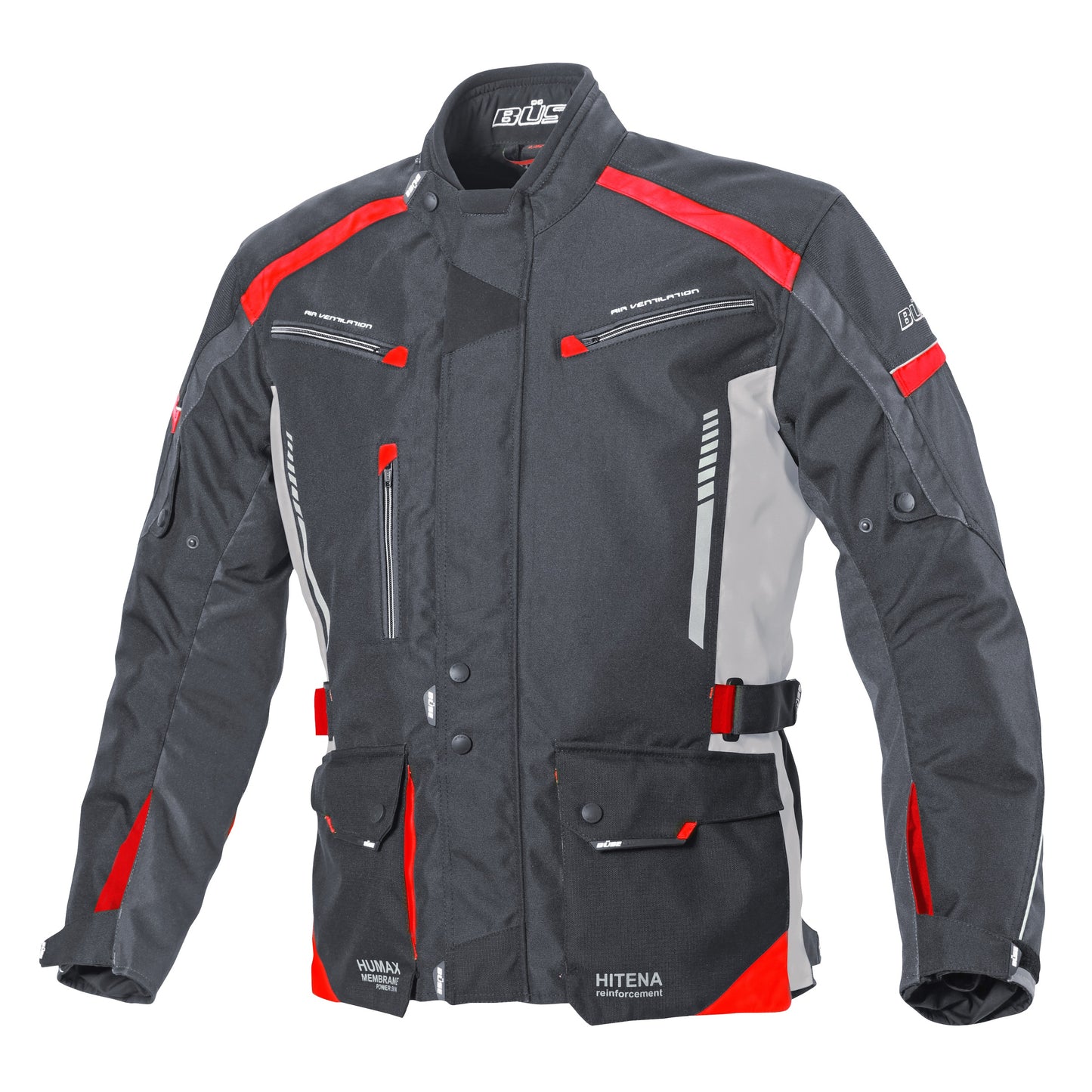 BÜSE Torino II Motorrad-Textiljacke wasserdicht mit Protektoren