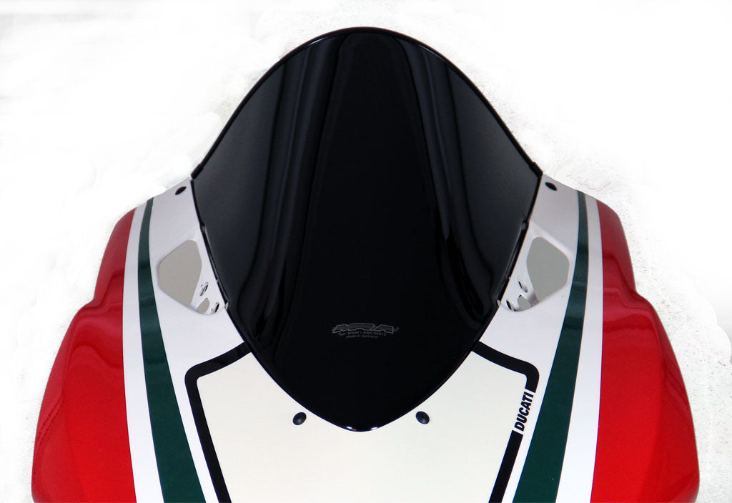 MRA Racingscheibe "R" schwarz passend für Ducati 899 / 1199 /S /R PANIGALE 2012-