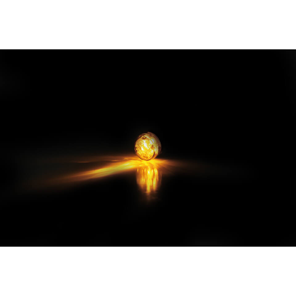 SHIN YO Micro-Oval Motorrad LED Blinker Rauchgrau E-geprüft (Paar)
