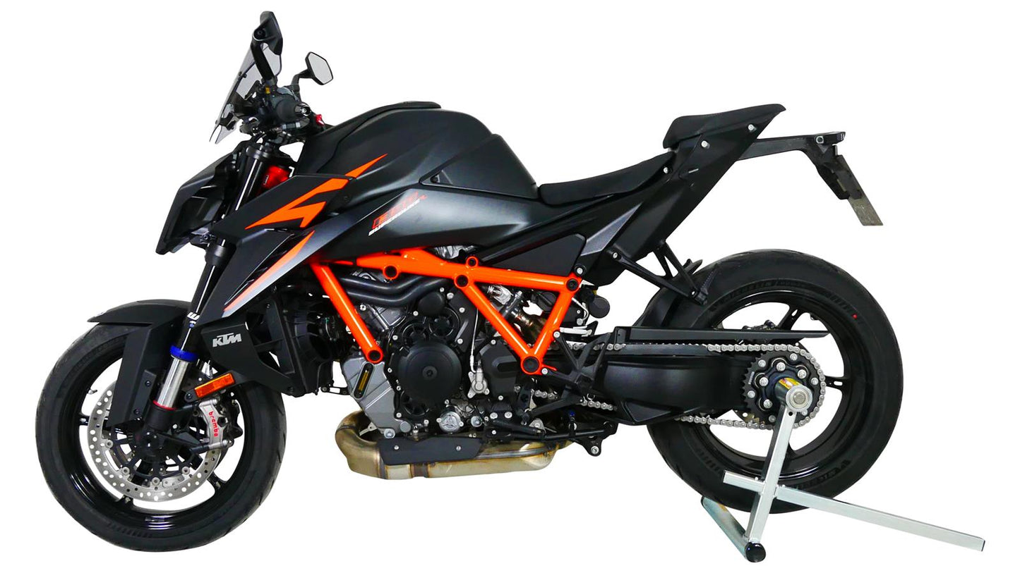 MRA Racingscheibe "NRM" rauchgrau passend für KTM 1390 SUPERDUKE R 2024-