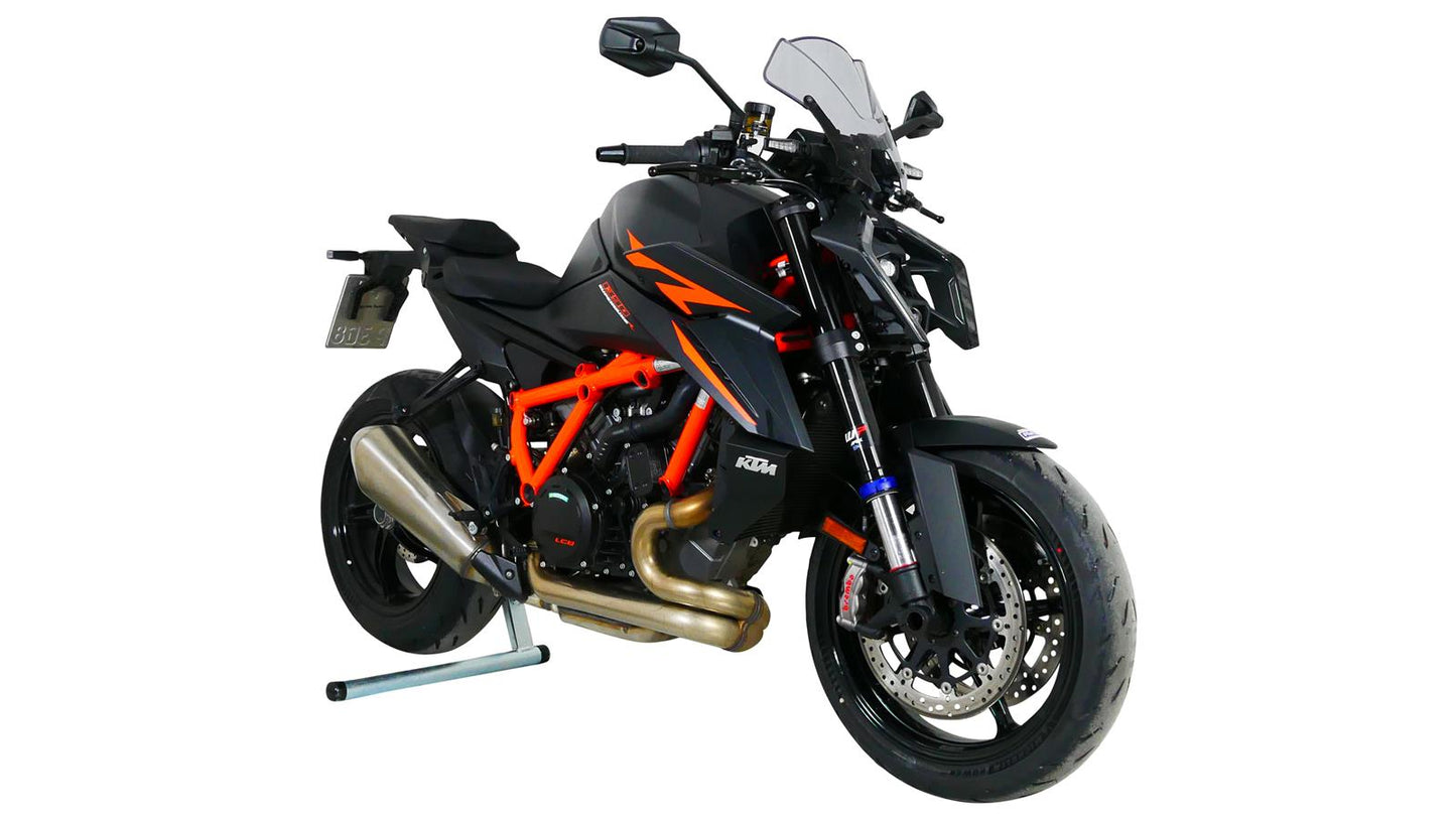 MRA Racingscheibe "NRM" rauchgrau passend für KTM 1390 SUPERDUKE R 2024-